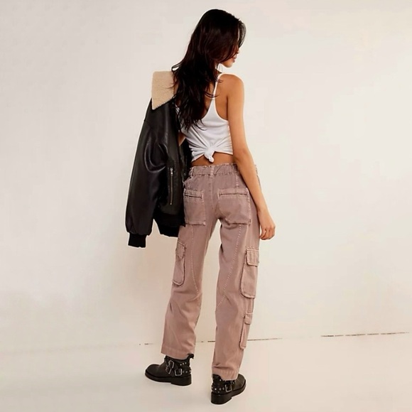 Free People Tahiti Cargo Pants Cashmere Medium - Large - Picture 3 of 16